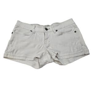 Levi's White Shorty Short Shorts Back Button Pockets Juniors Size 5